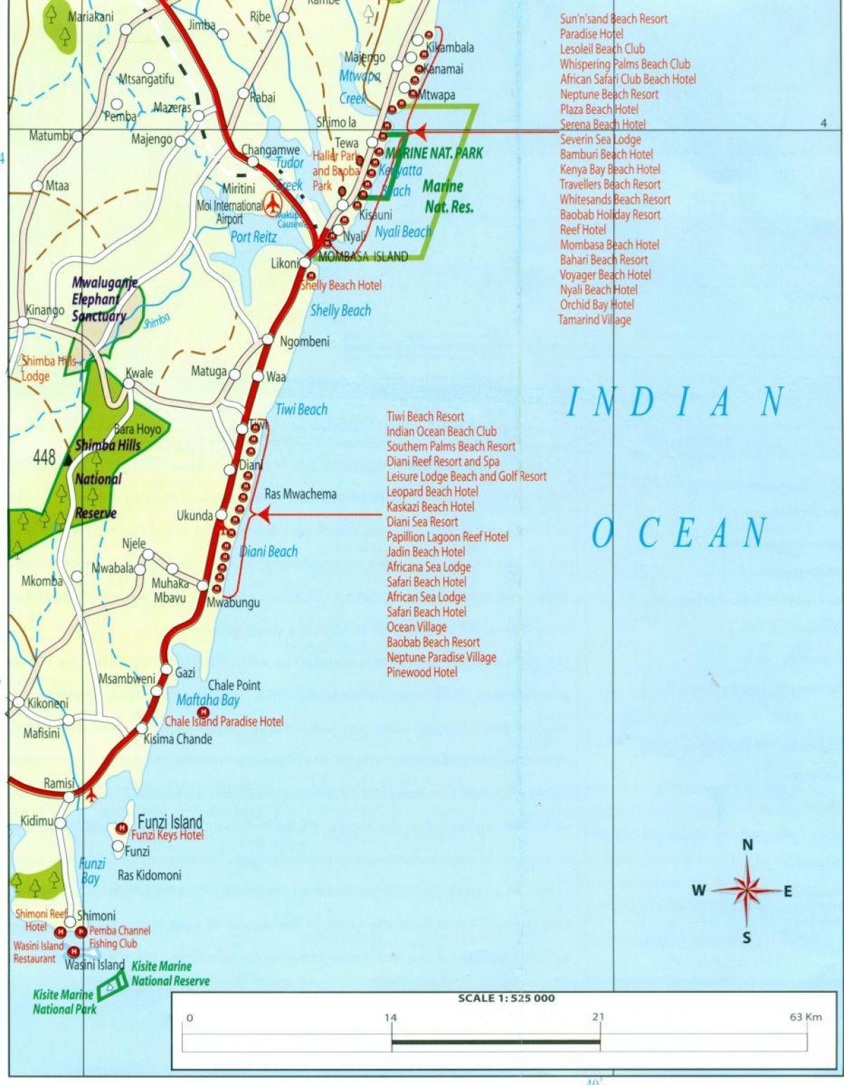 kart sahili, Keniya 