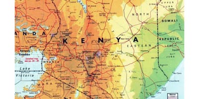 Kenya coğrafi xəritə