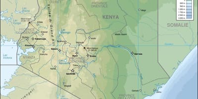 Kenya xəritə relyefin 